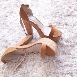 Elegant Tan Platform Heels